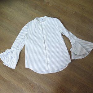 Calvin Klein Bell Sleeve Button Up Blouse